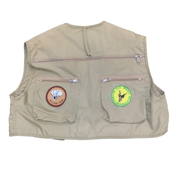 Vintage Orvis Tan Cotton Outdoor Safari Vest W/ Patches & Multiple Pockets Sz M - Picture 7 of 9
